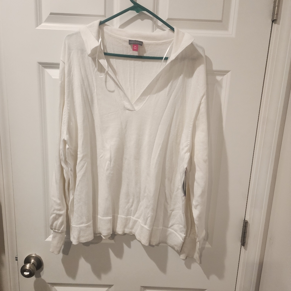 Vince Comuto Xxl White Vneck